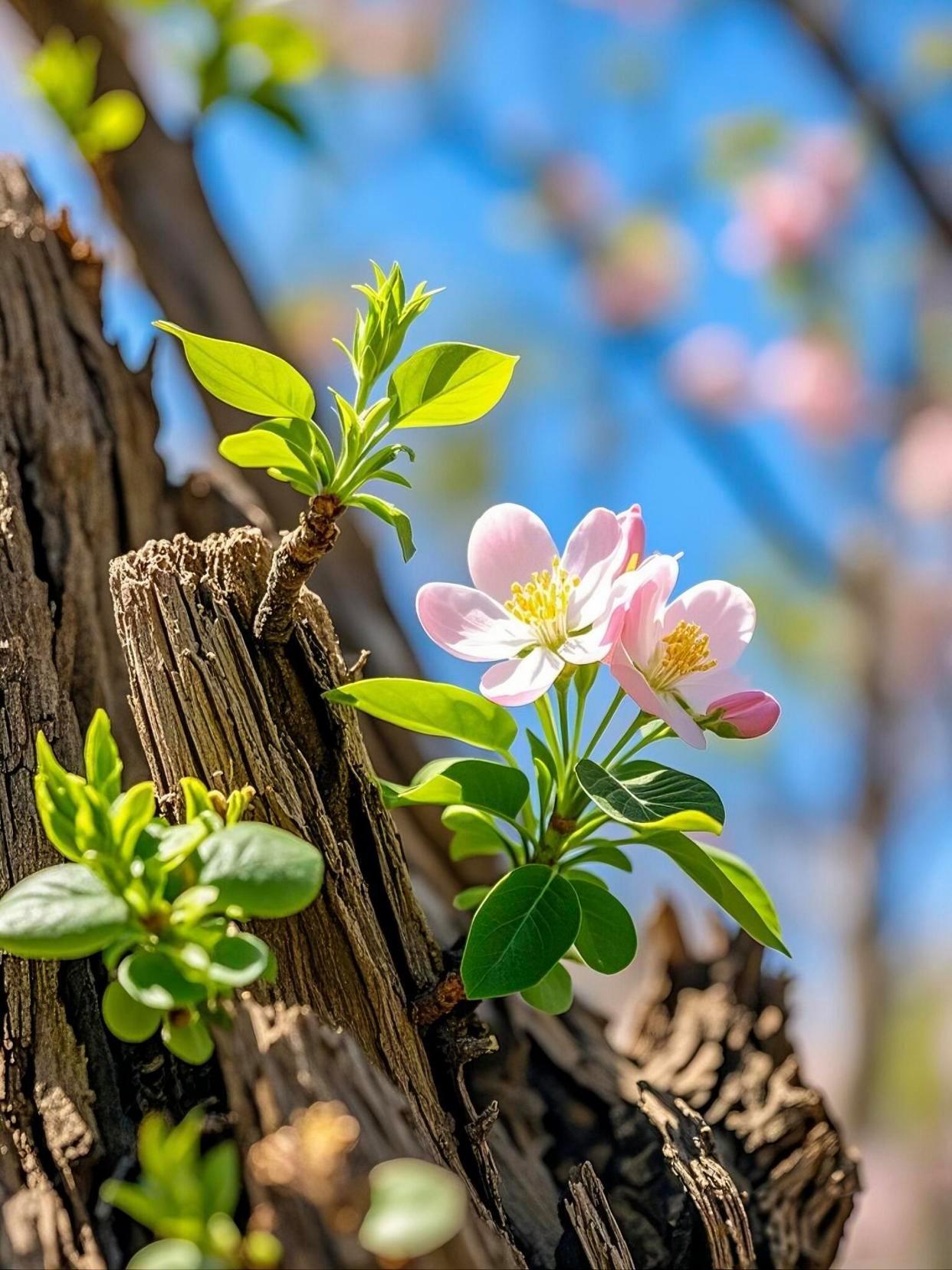 积攒了一整个冬天的温柔，都在春天里盛开。风很温柔，花很浪漫，你很特别。愿我们在春
