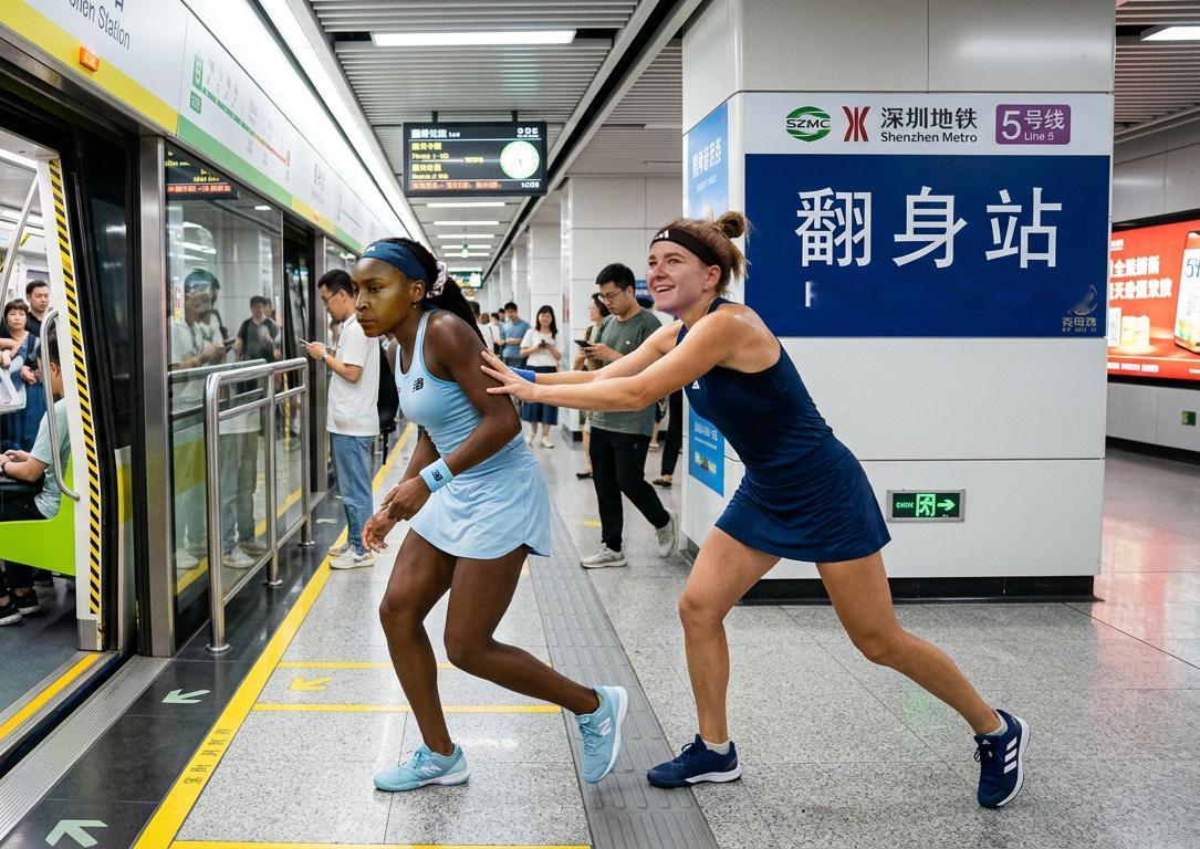 斯图加特赛1/4决赛，穆霍娃6-3/5-7/6-3力克高芙，7次交手终于拿下对其
