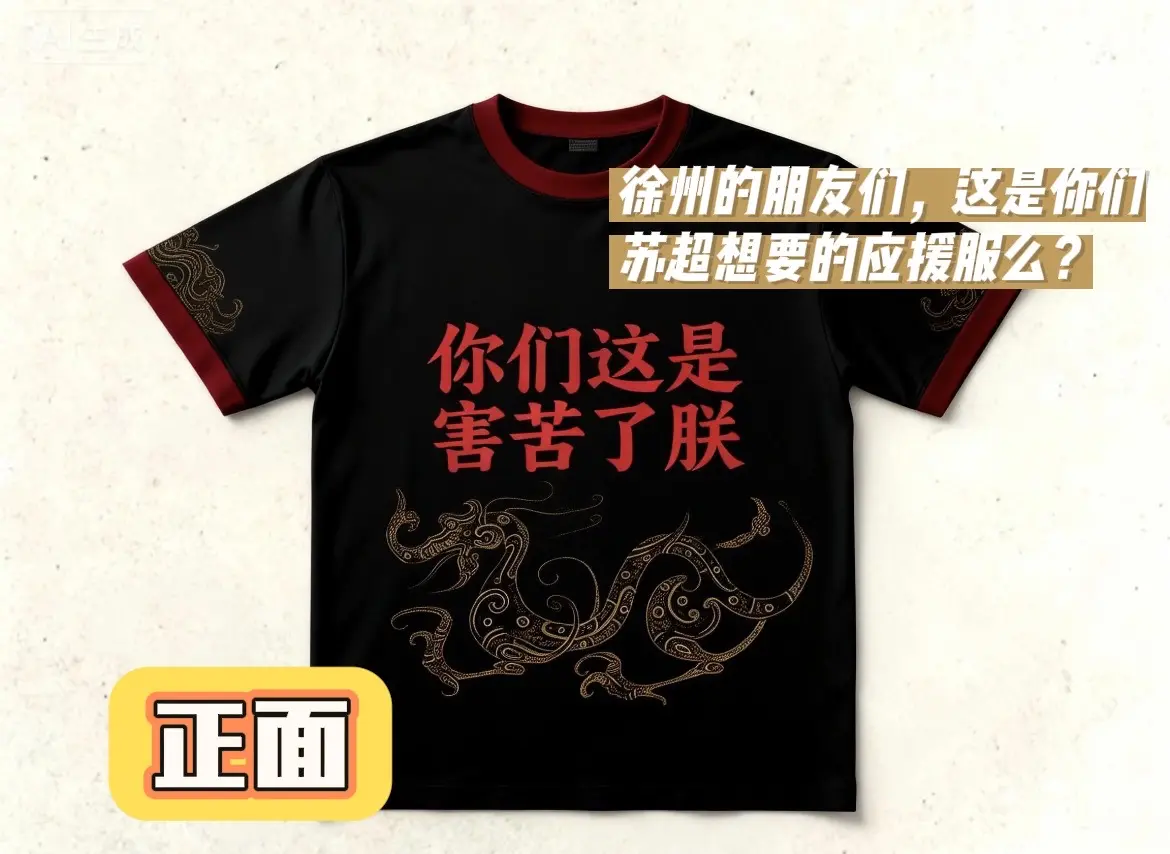 徐州的朋友们，这是你们想要的苏超应援服么。