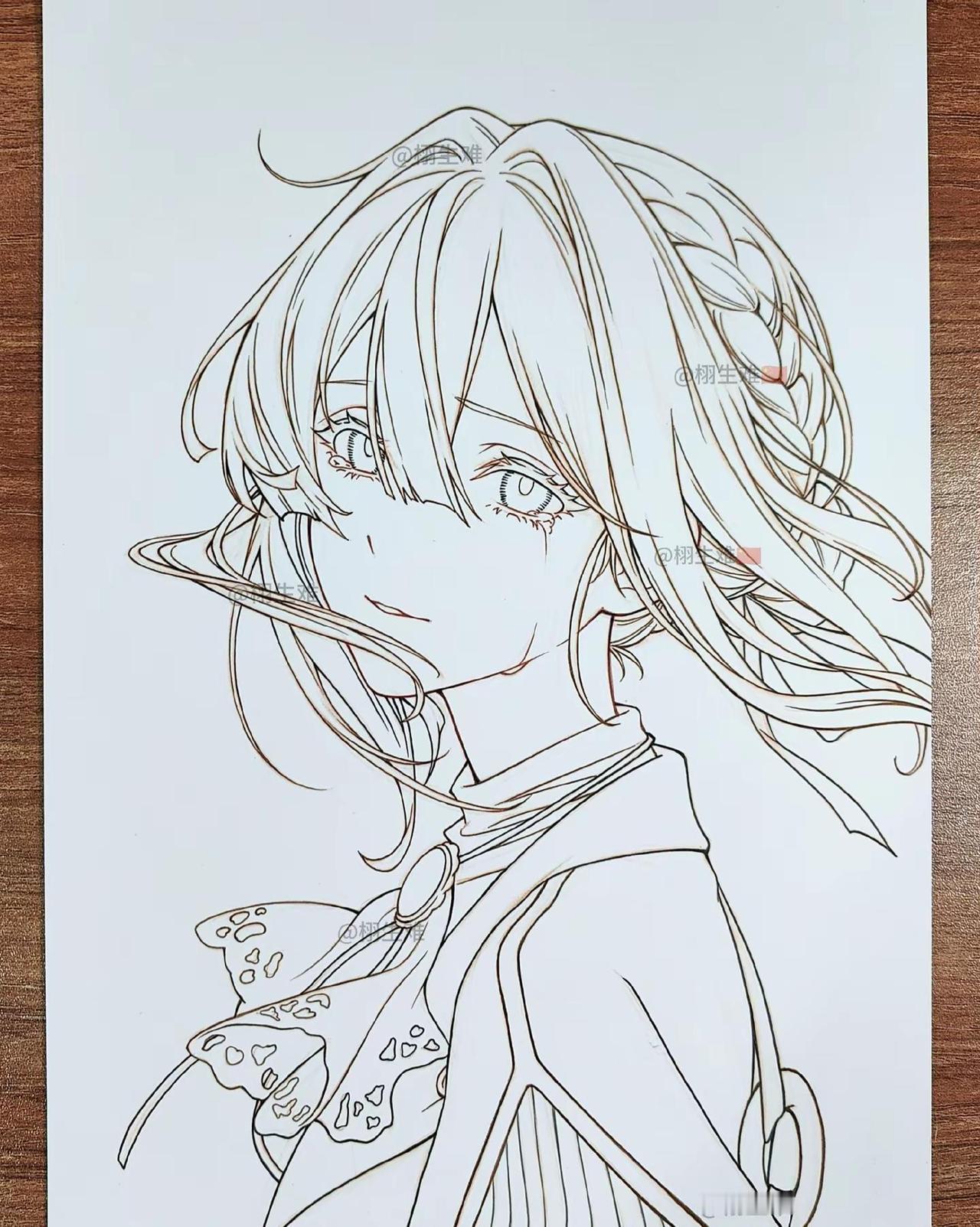 我喜欢在我画的人物中加上情绪。二创 画画 薇尔莉特 紫罗兰永恒花园