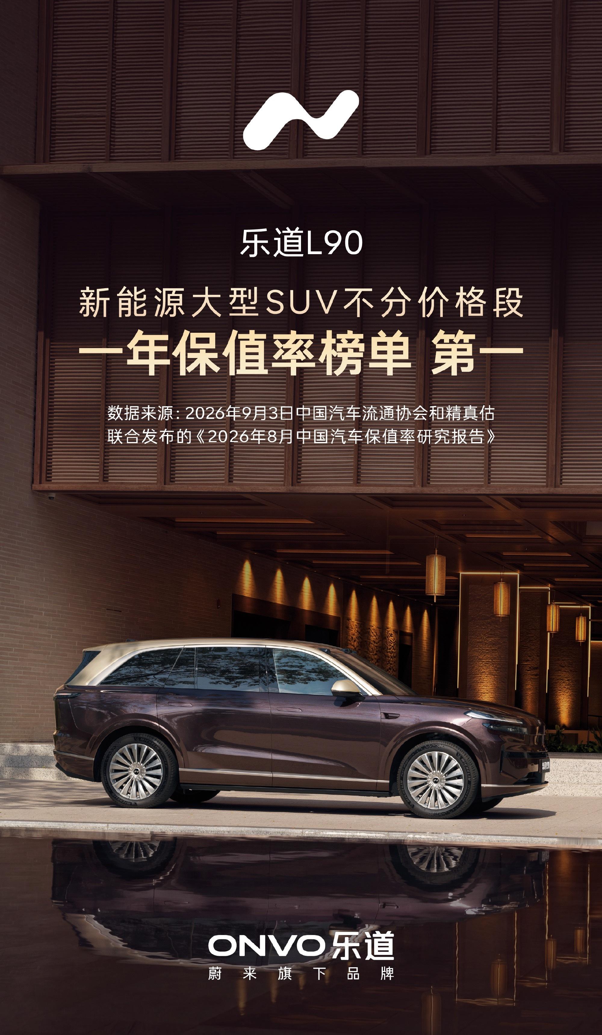 乐道L90交付满一周年，保值率78%拿下新能源大型SUV第一。这个数据最有意思的