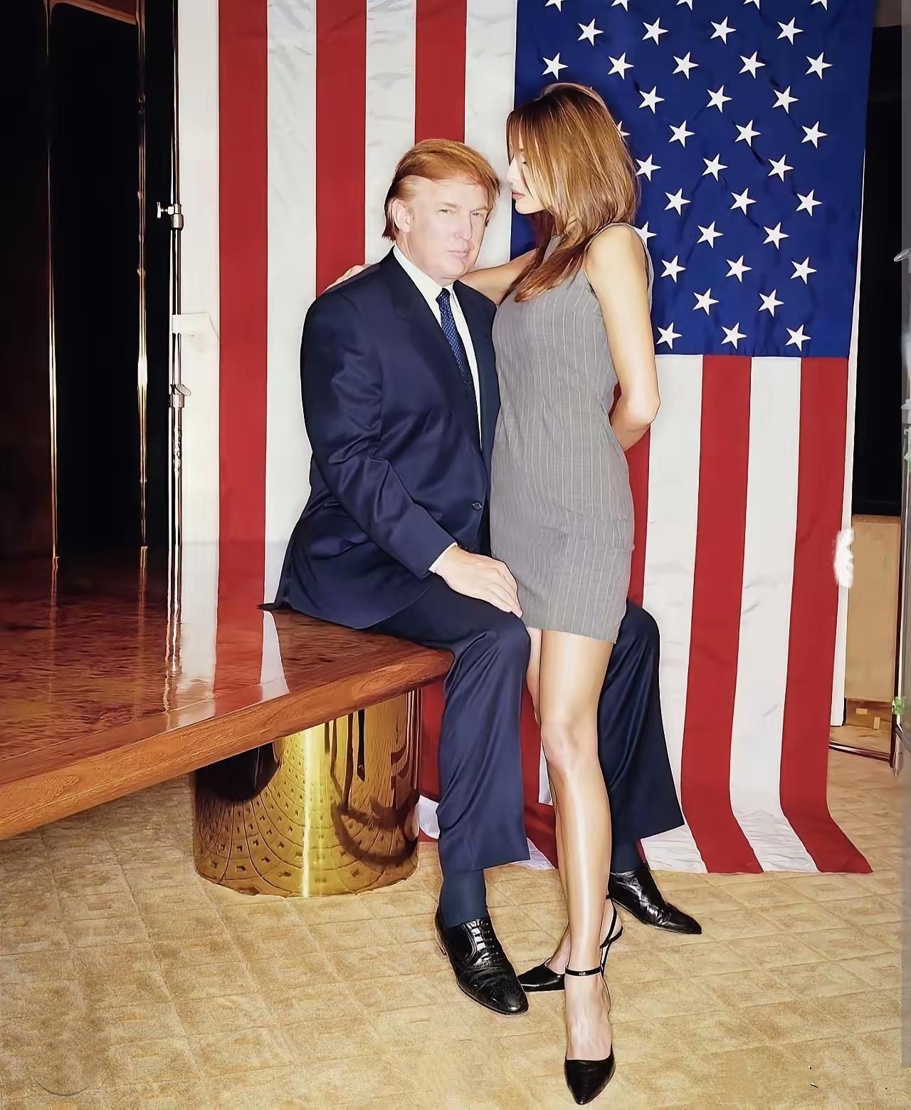 28年前旧照:懂王与梅拉尼娅热恋初期同框