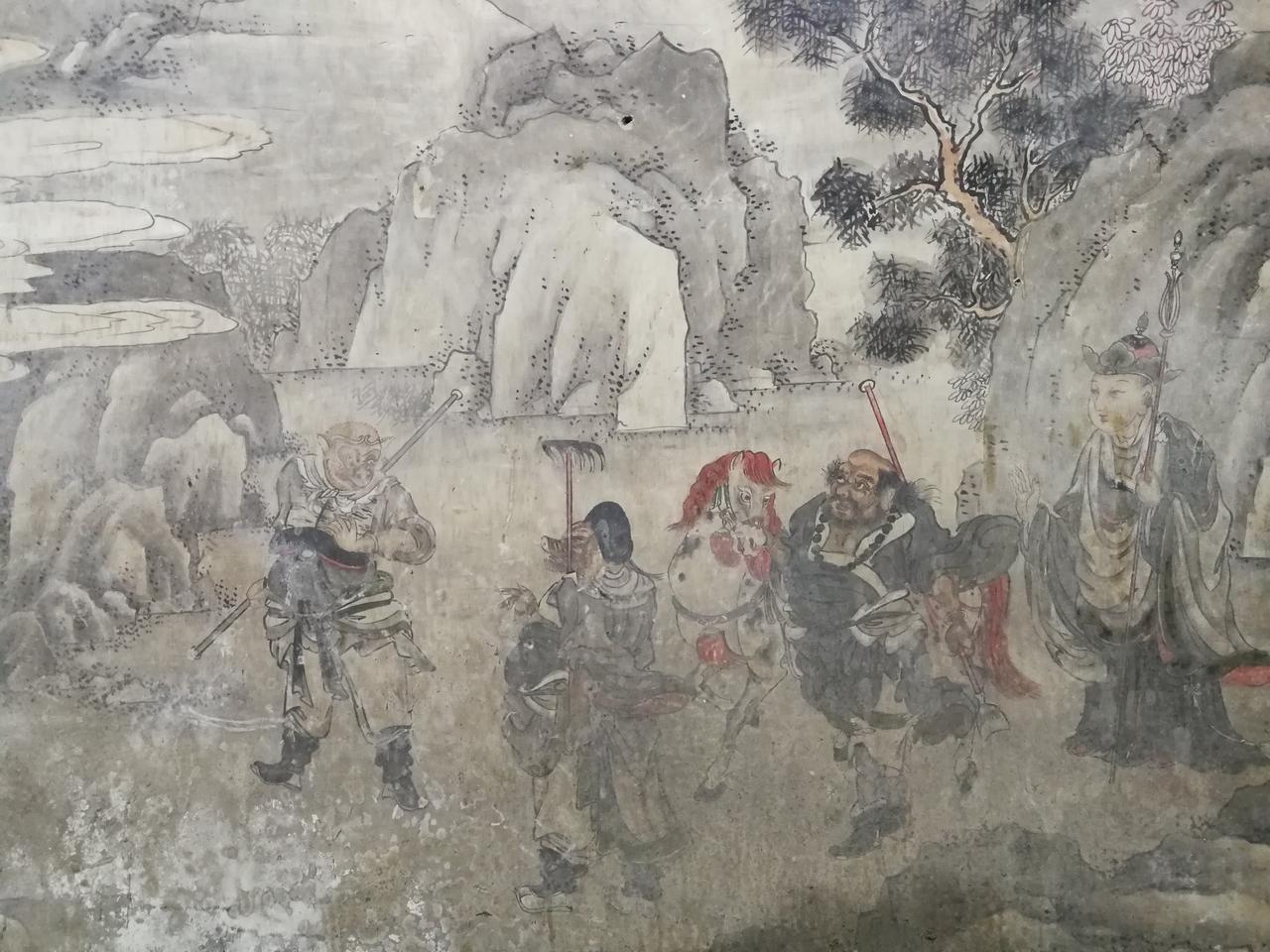 韩城古壁画其实也不少，如大禹庙山墙上的宴寿图和孙悟空大战红孩儿，以前也出版过韩城