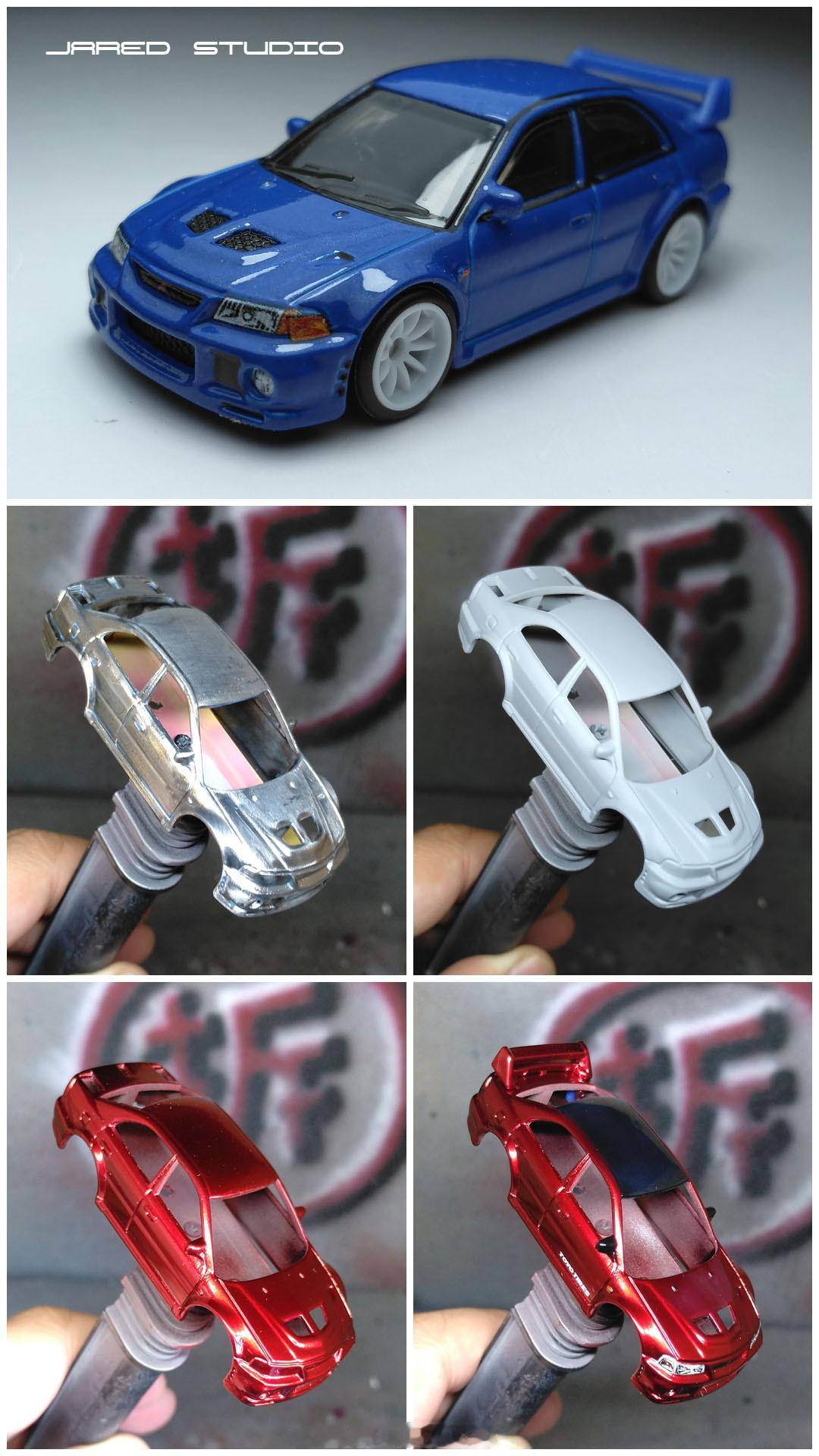 hotwheels风火轮三菱evo三菱evo6小比例车模 完工一辆风火轮的EVO