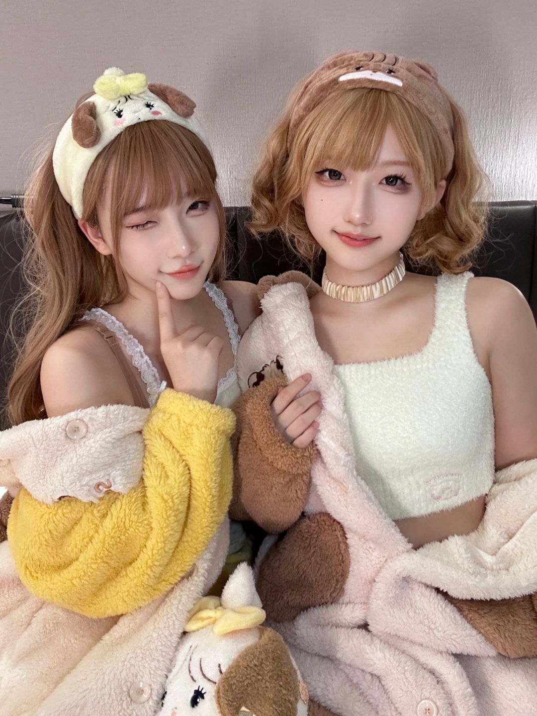🍰 💛✨可以外穿的毛绒绒居家服🐻🍩