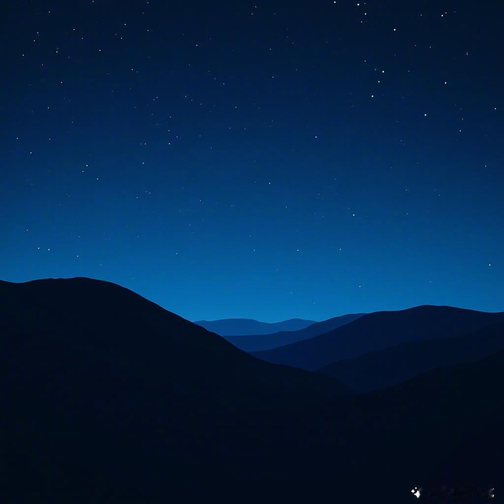 夜空星辰闪烁，如梦似幻的宁静🌌✨，让人心醉不已！ 极简风景   星空之美 （本