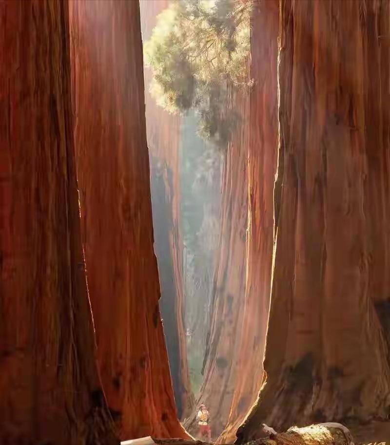 美国巨型红杉树，是地球上现存最大最高最重的树。它们一般高100米，最高的为115
