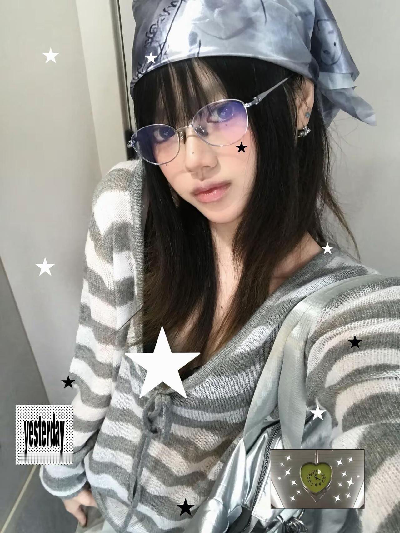 ins ootd 拼贴 萌脸 穿搭