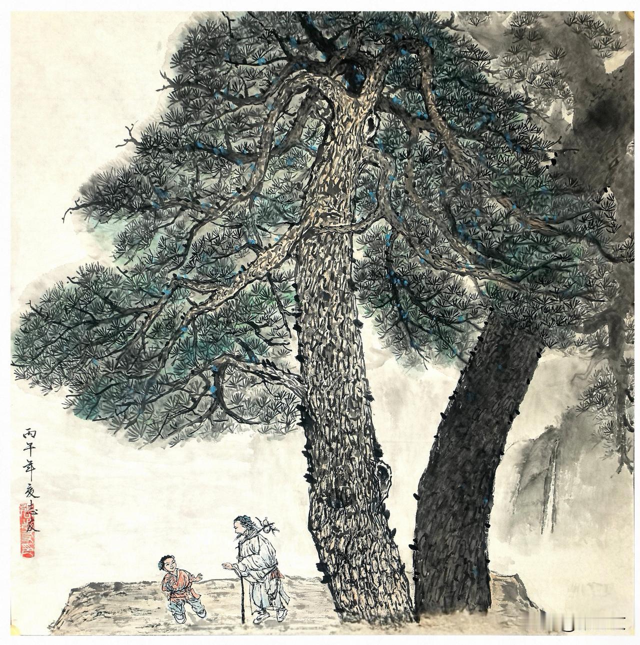 一日一画：我来画，你赋诗。
发挥你的才华！[比心]
中国画 每日国画分享 国✩画