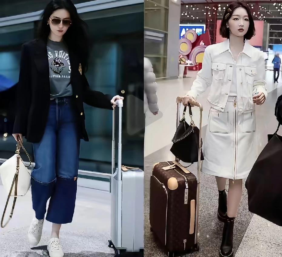 周冬雨与刘亦菲的看秀状态对比鲜明：周冬雨精心准备，妆容细致到逐根粘贴睫毛，美得努