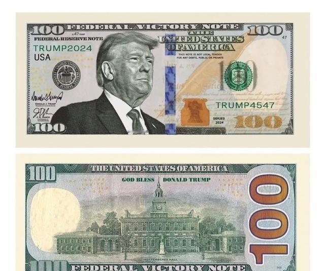 是的，没错。见证历史！美国财政部曾宣布：从今年开始，所有新的美国纸币上都将印有特