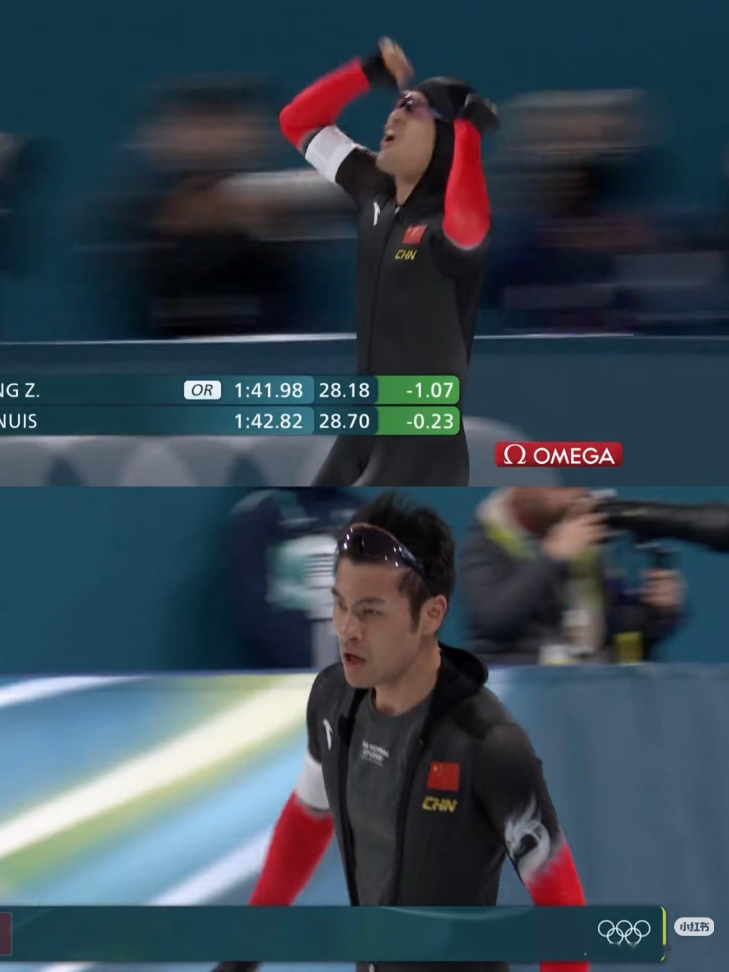 宁忠岩金牌宁忠岩🥇速滑1500金牌，破奥运纪录太太太燃到一场比赛宁忠岩在男子1