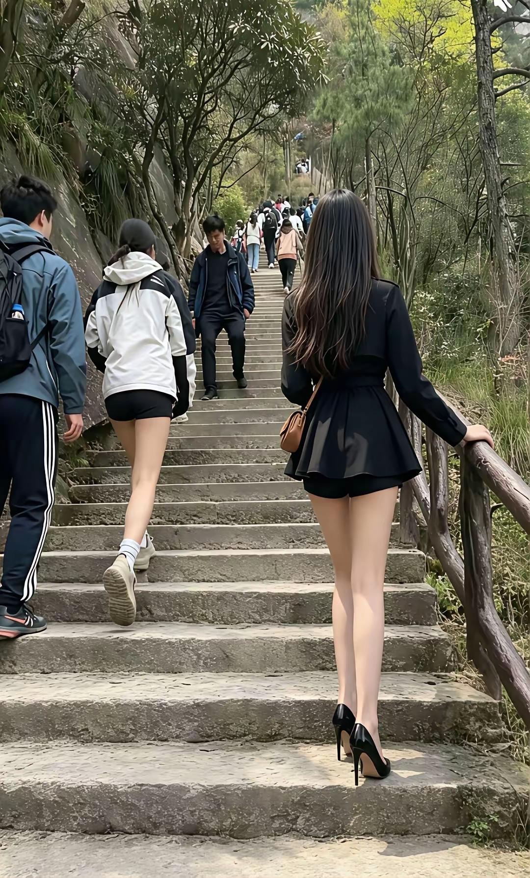 真是醉翁之意不在酒
美女这是爬山还是等人呢？[大金牙]