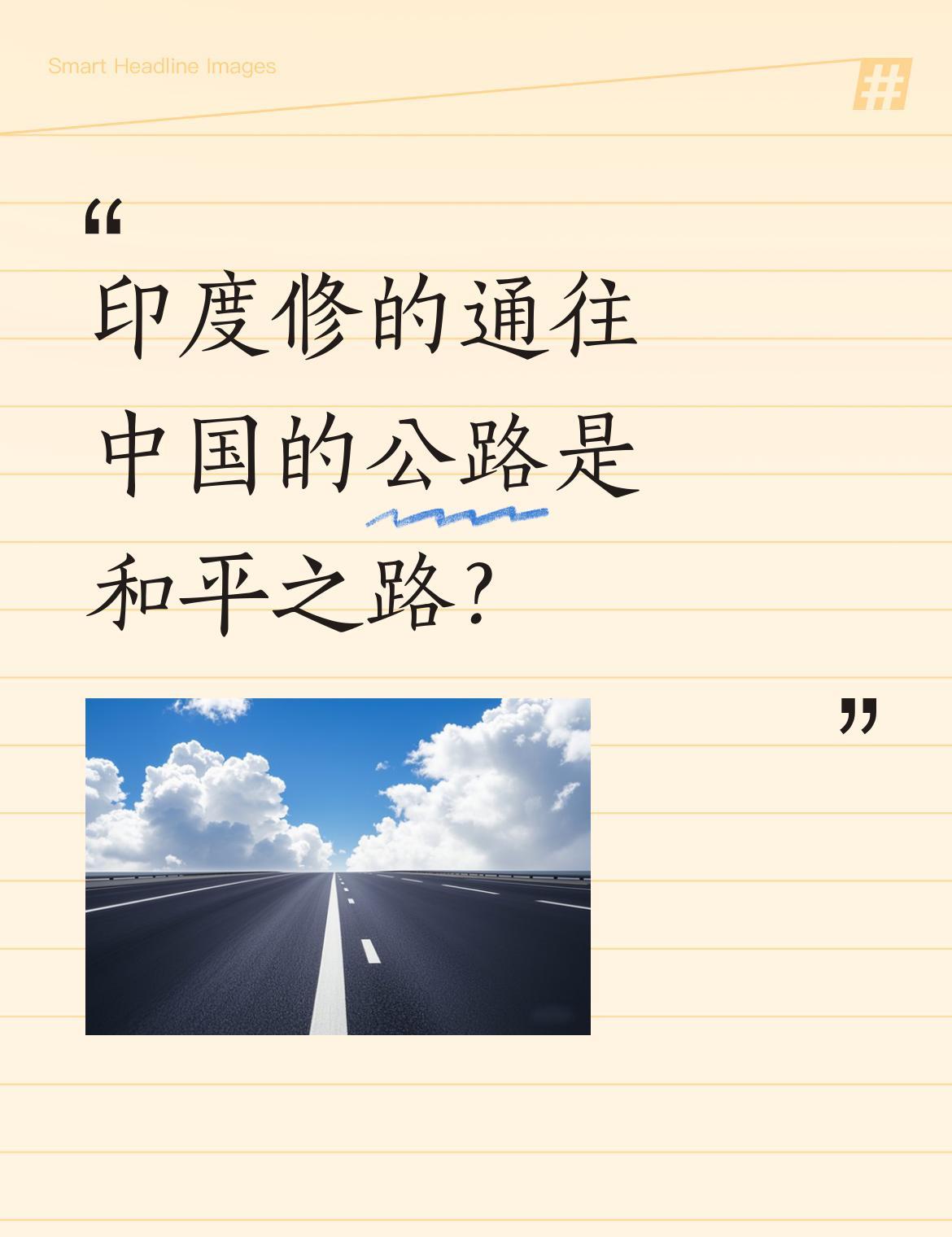 网传印度修高速通中国？
图是甘肃的，路是印度的，事儿是错的。
印度真在边境拼命修