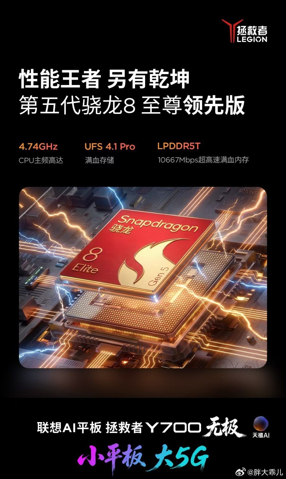 拯救者Y700无极 性能王者 另有乾坤至尊领先版的第五代骁龙8 小平板大5g 联