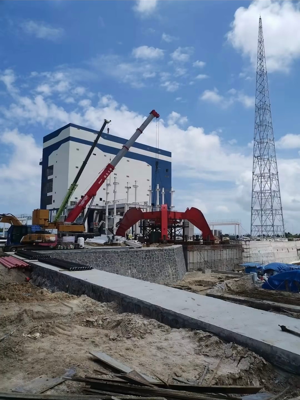 星际荣耀文昌通用型动力系统试车基地建设现场 ​​​