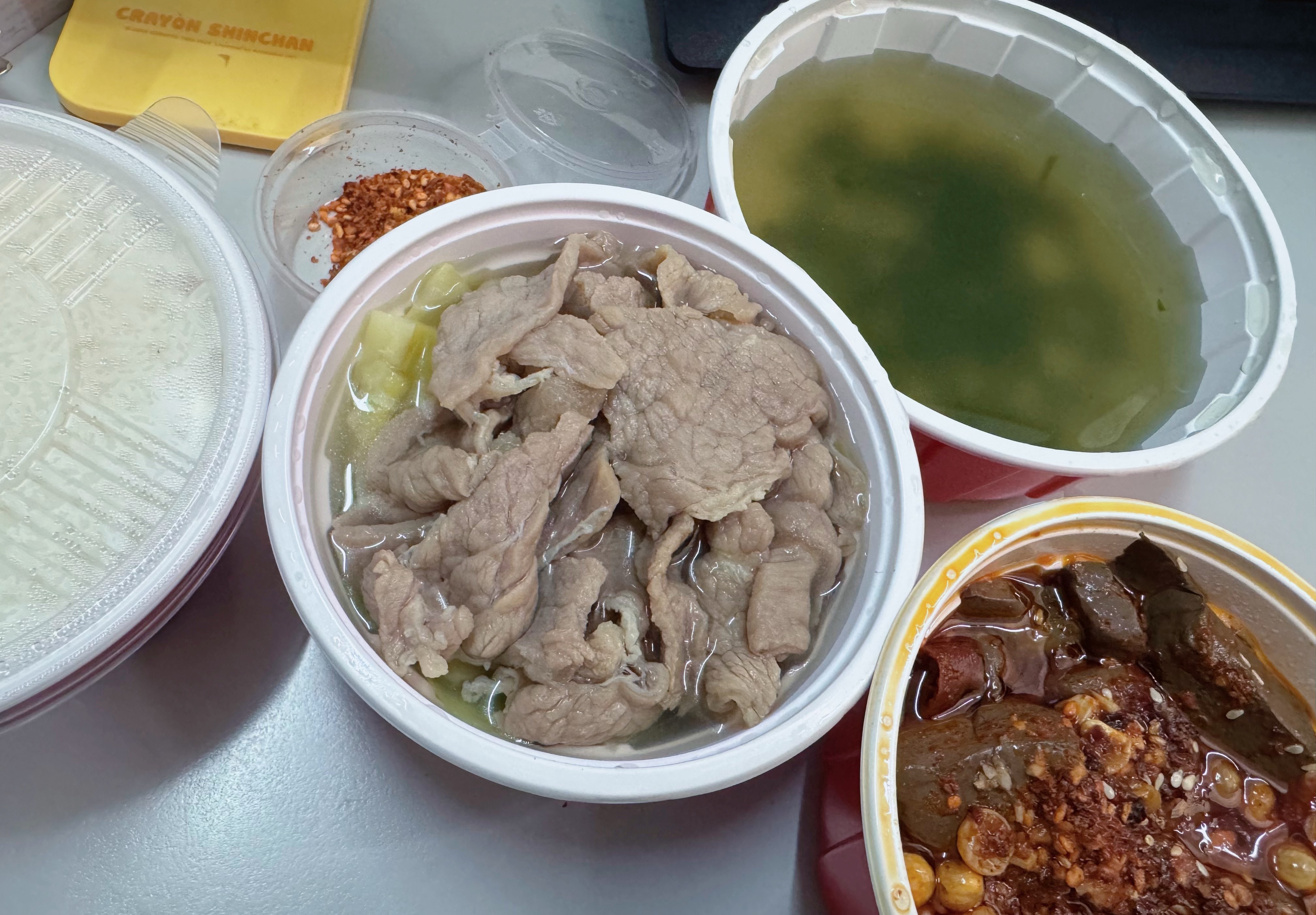 最后点了翘脚牛肉套餐+单点了一份翘脚牛肉的汤 