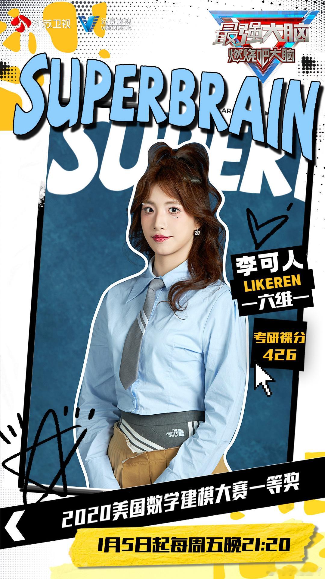 #最强大脑11选手名单#大家好，我是李可人，很荣幸作为#最强大脑#第十一季六维赛