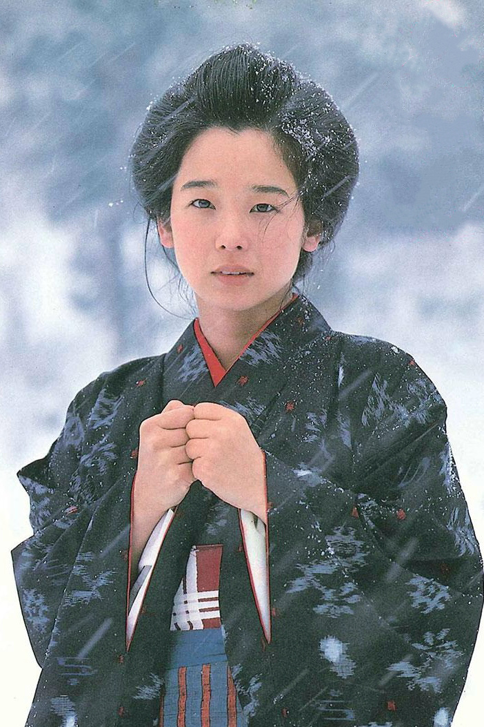 1983年，《阿信》中的田中裕子。 