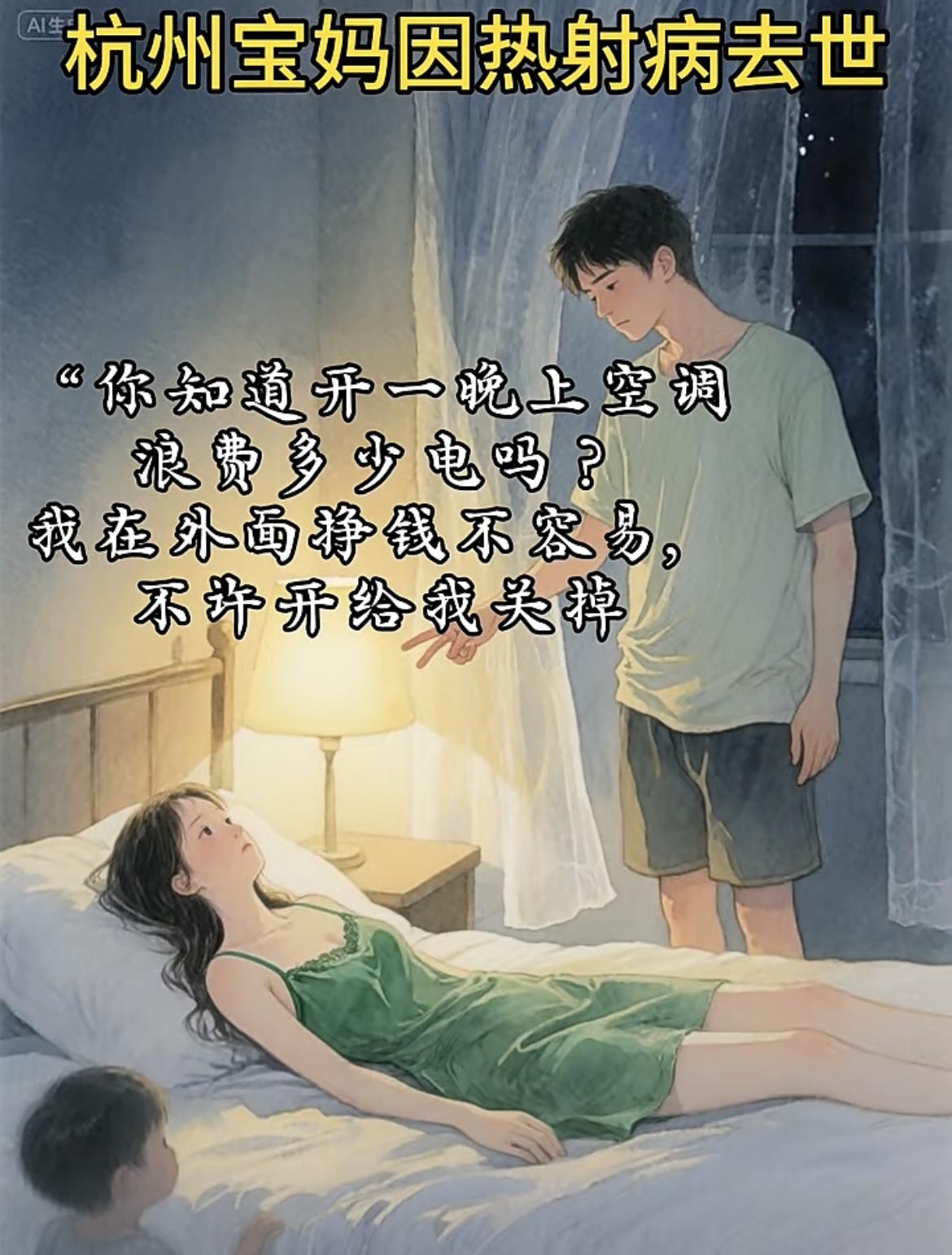 杭州宝妈因热射病去世，空调费与生命价值如何权衡？