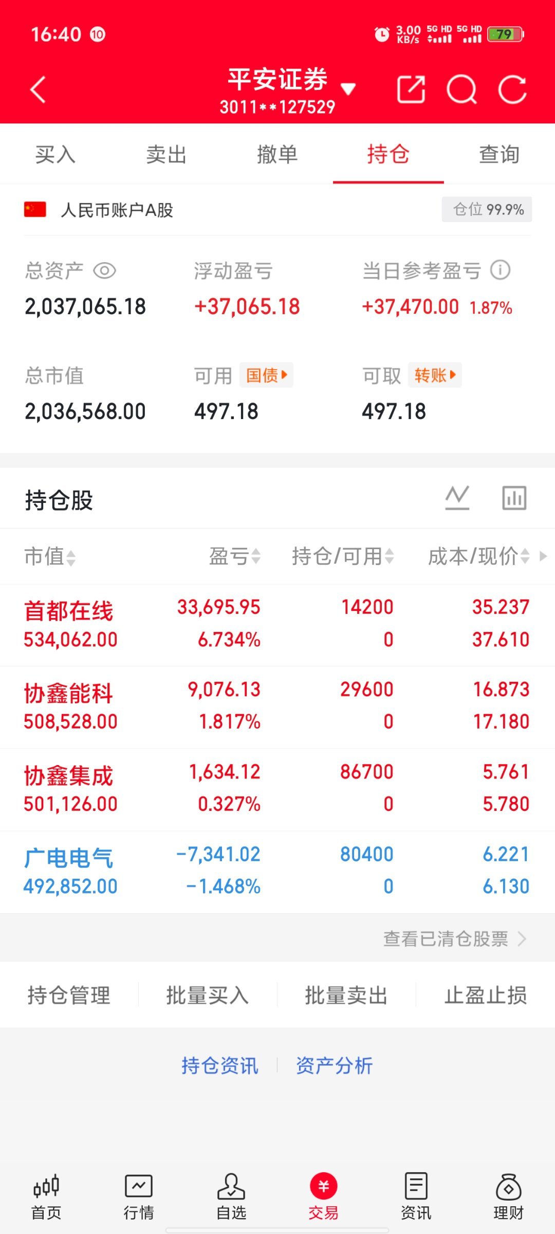挑战3个月实盘翻倍：200W→800W（第1天）今日入场：首都在线协鑫能科协鑫集