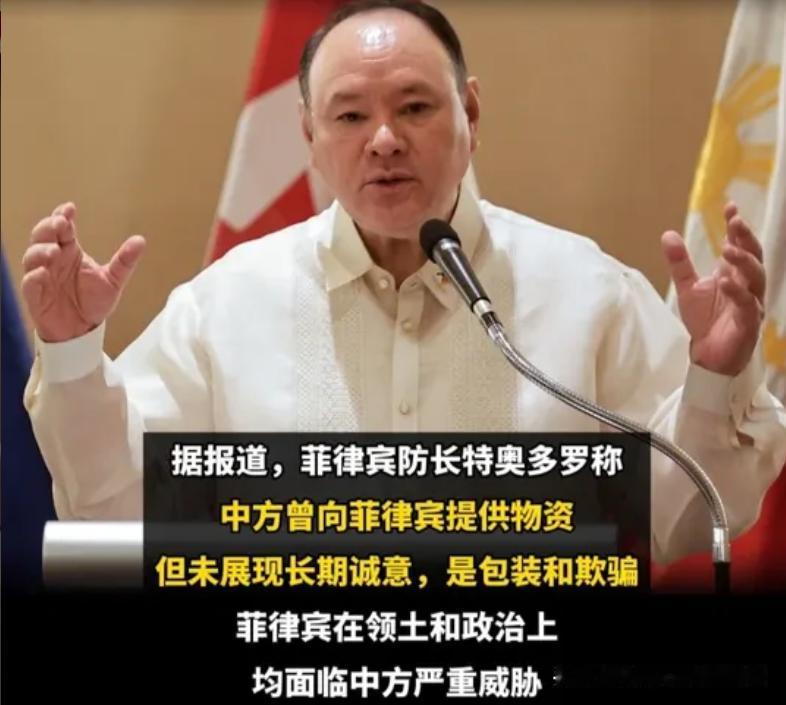 我从未见过如此厚颜无耻之人！
近日，菲律宾防长特奥多罗在香格里拉对话会上大言不惭