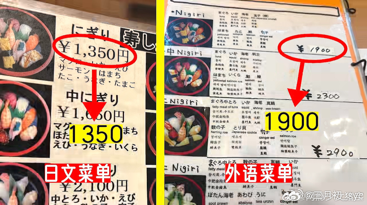 日本阴阳菜单已蔓延至中小城市日本餐饮业针对外国游客的"阴阳菜单"现象已从东京、京