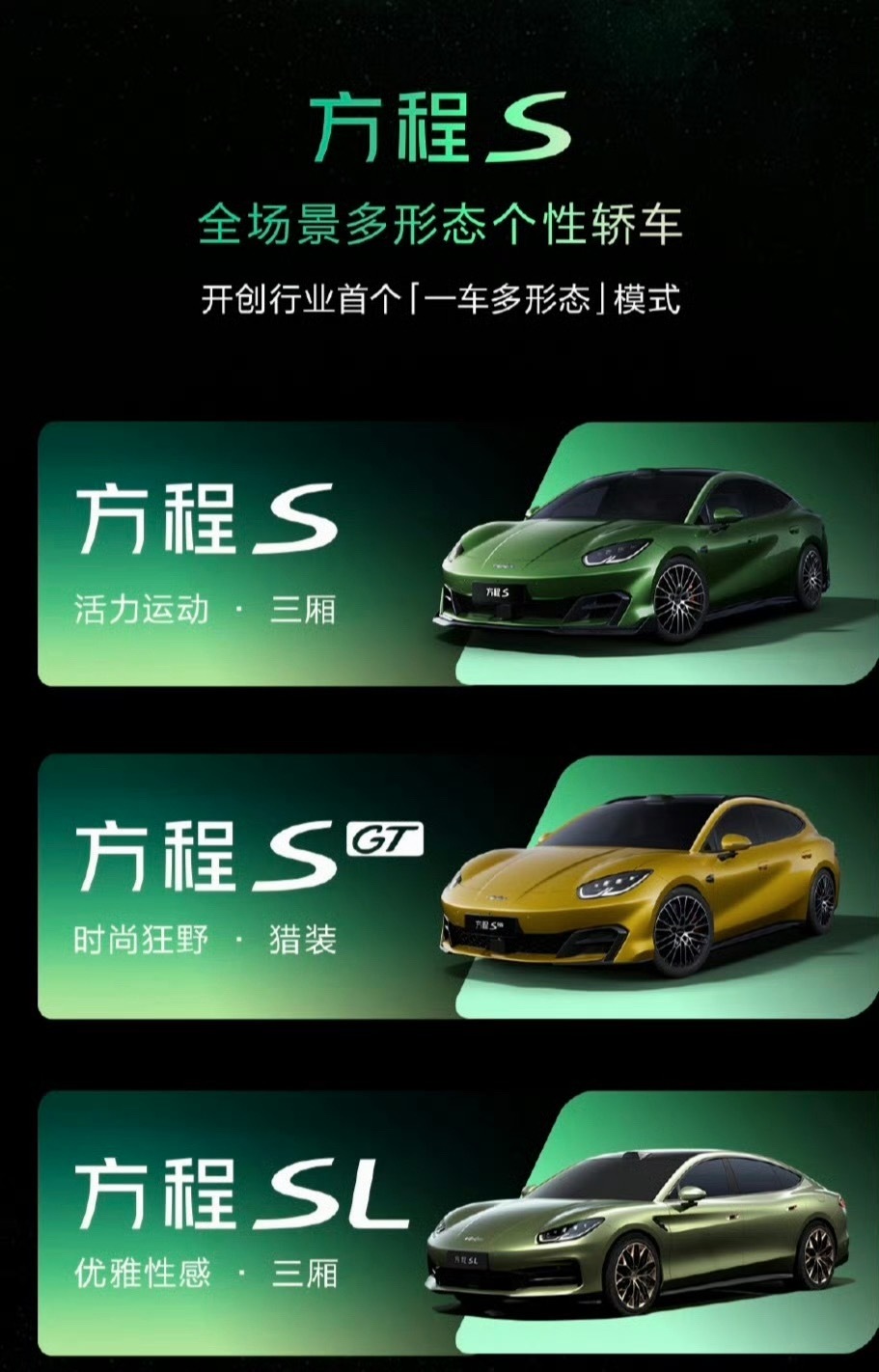 方程豹发布会方程豹你也太反差了方程豹在北京车展上正式发布全新轿车及跑车系列，首次