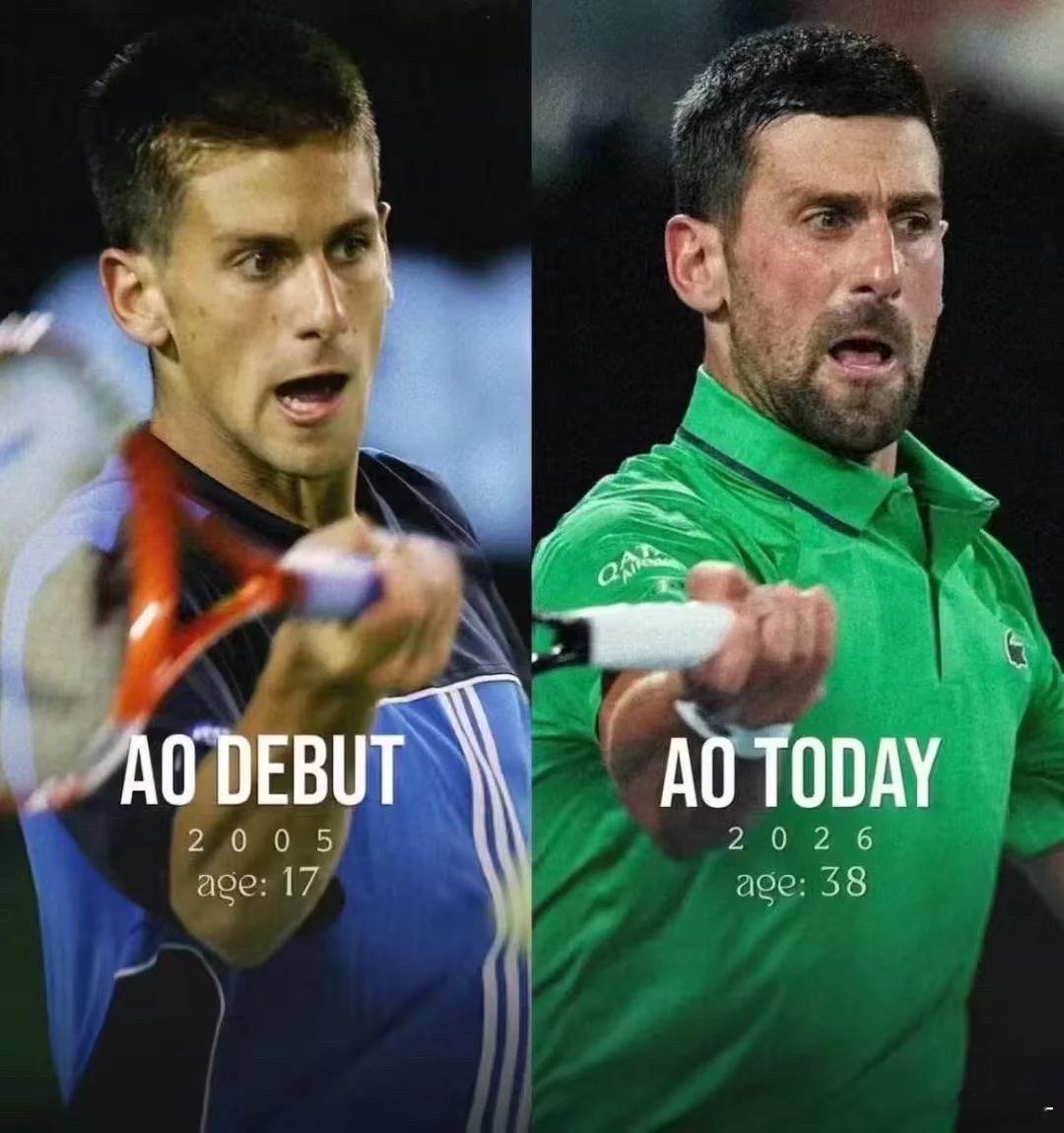 没睡着😂看球看久了也算运动过量哈~德约科维奇第一次参加澳网是2005年！年轻有