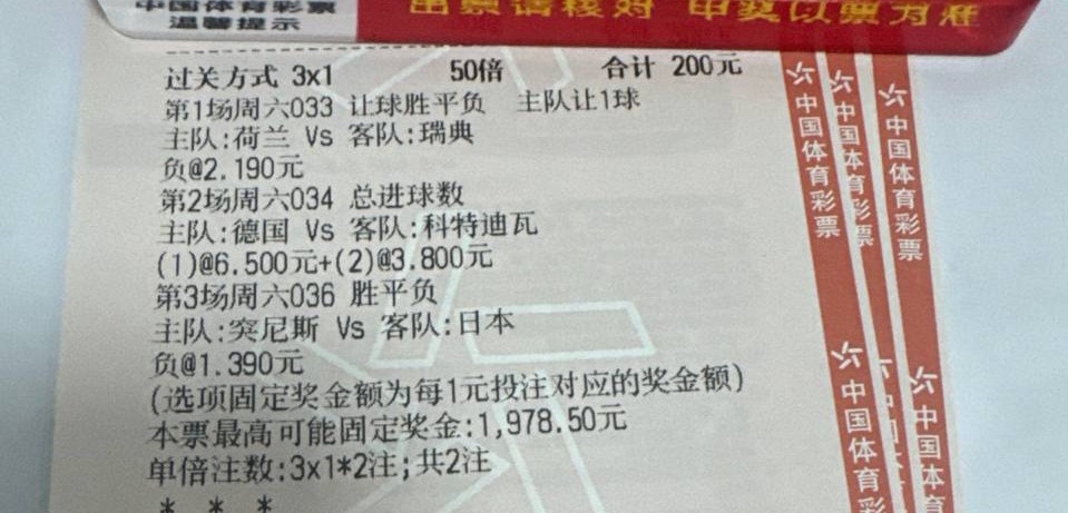 今天世界杯不做过多的解释踢不好就意味着预测淘汰。荷兰vs瑞典  突尼斯vs日本德