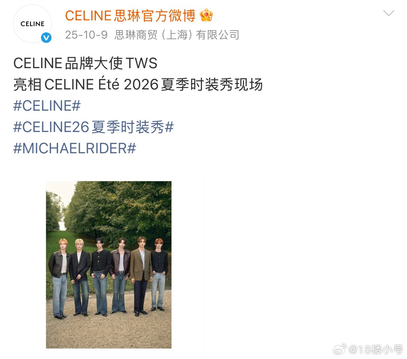 原来Celine只有大使，没有代言人，差别就是《全球品牌大使》和《品牌大使》 