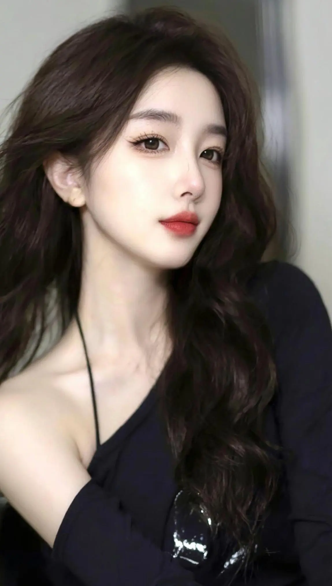 AI卷发自拍 ai 写真 原来ai可以这么美 原创作品