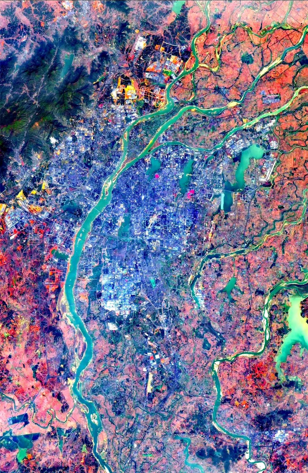 江西南昌市高清卫星图