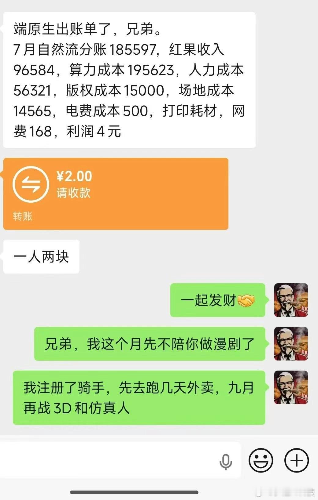 AIGC漫剧，吭哧吭哧忙活一阵子，赚了4元，分账2元。 
