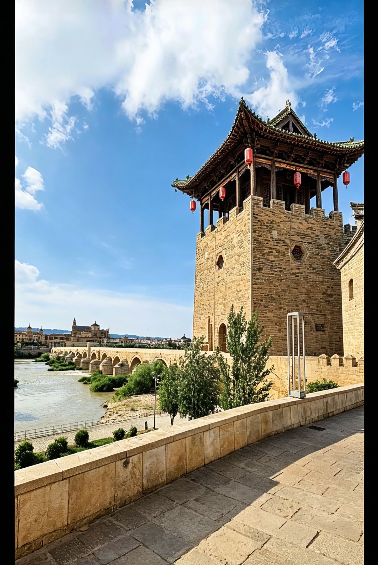 用AI给欧洲古城装上中式木建，如果打乱顺序，我根本分不出哪是哪?什么锅盖配什么锅