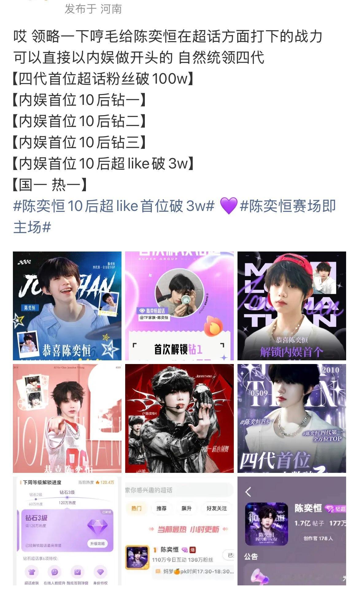 陈奕恒好多10后首位 原来陈奕恒拿下这么多内娱10后首位