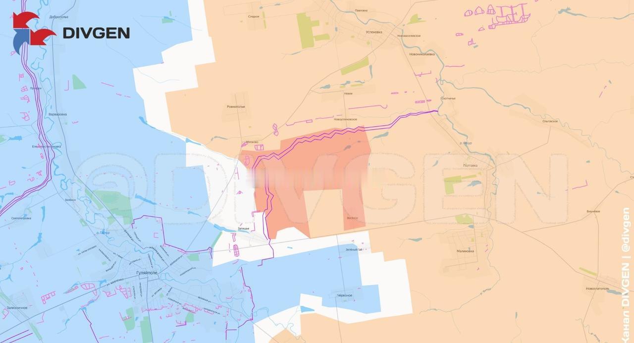 第5集团军第127师已接近扎季什耶的边缘，这是通往古莱波利的最后一个定居点。乌军