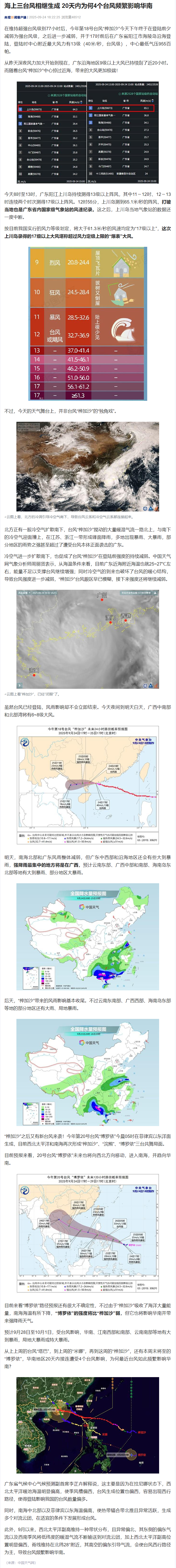 【#桦加沙浣熊博罗依三台共舞#】#海上三台风相继生成# 在维持超强台风级别77小