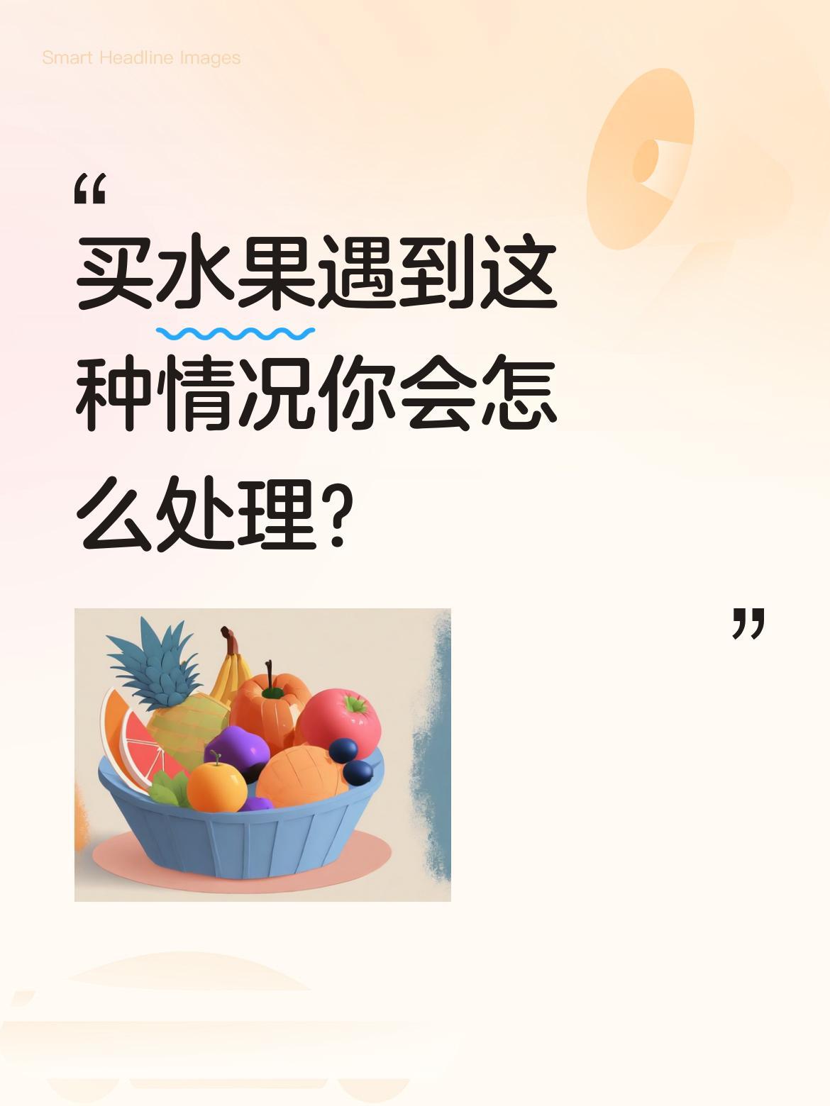 买水果遇到这种情况你会怎么处理？
视频里男子买七斤水果，每斤十块共七十元。他先给