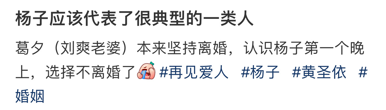 #杨子 离婚调解员#扬子的终身赛道找到了：去当离婚调解员。所有来离婚的夫妻跟他聊