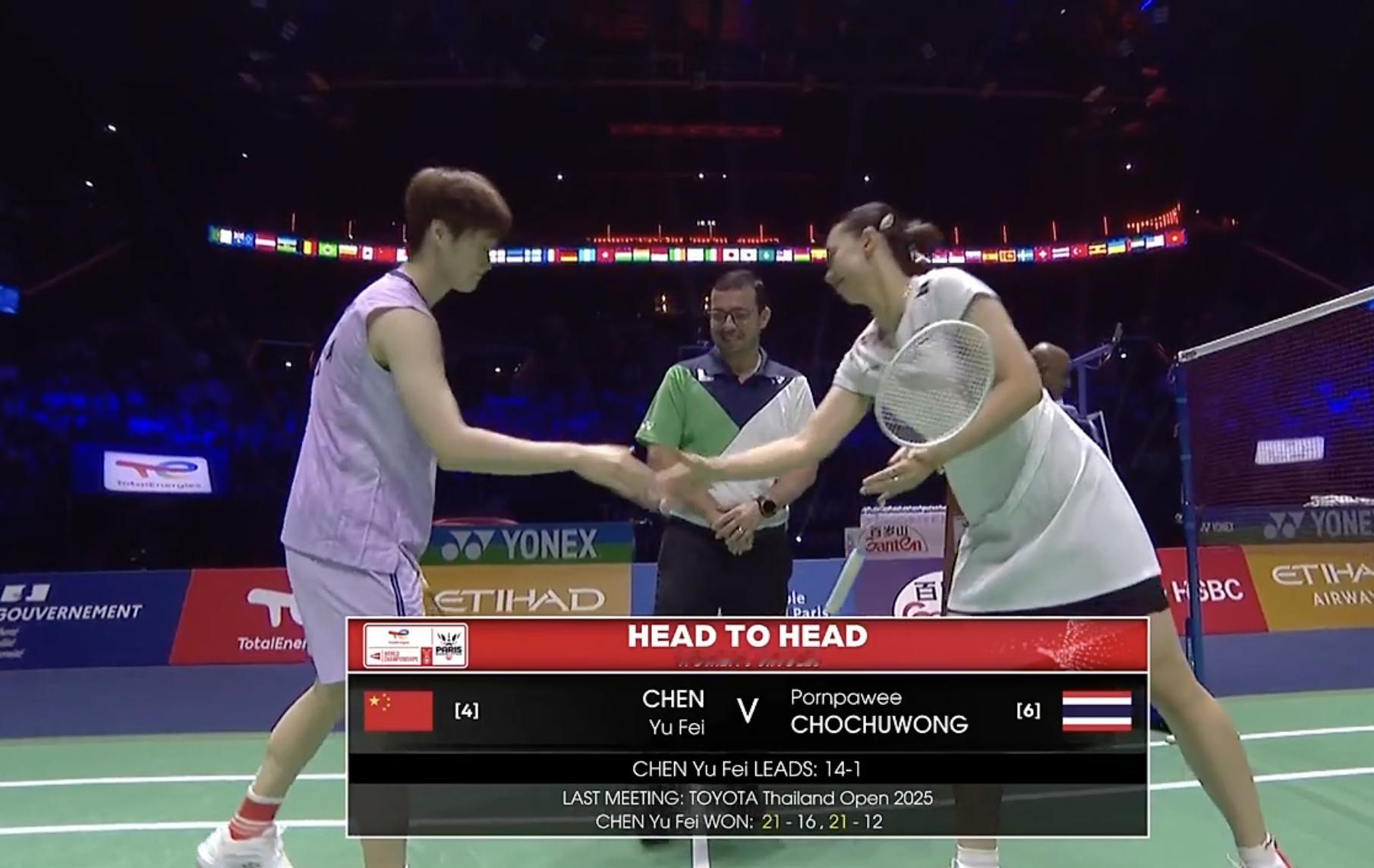 陈雨菲🇨🇳 vs 🇹🇭李美妙，比赛马上开始！！2025年羽毛球世锦赛 ​