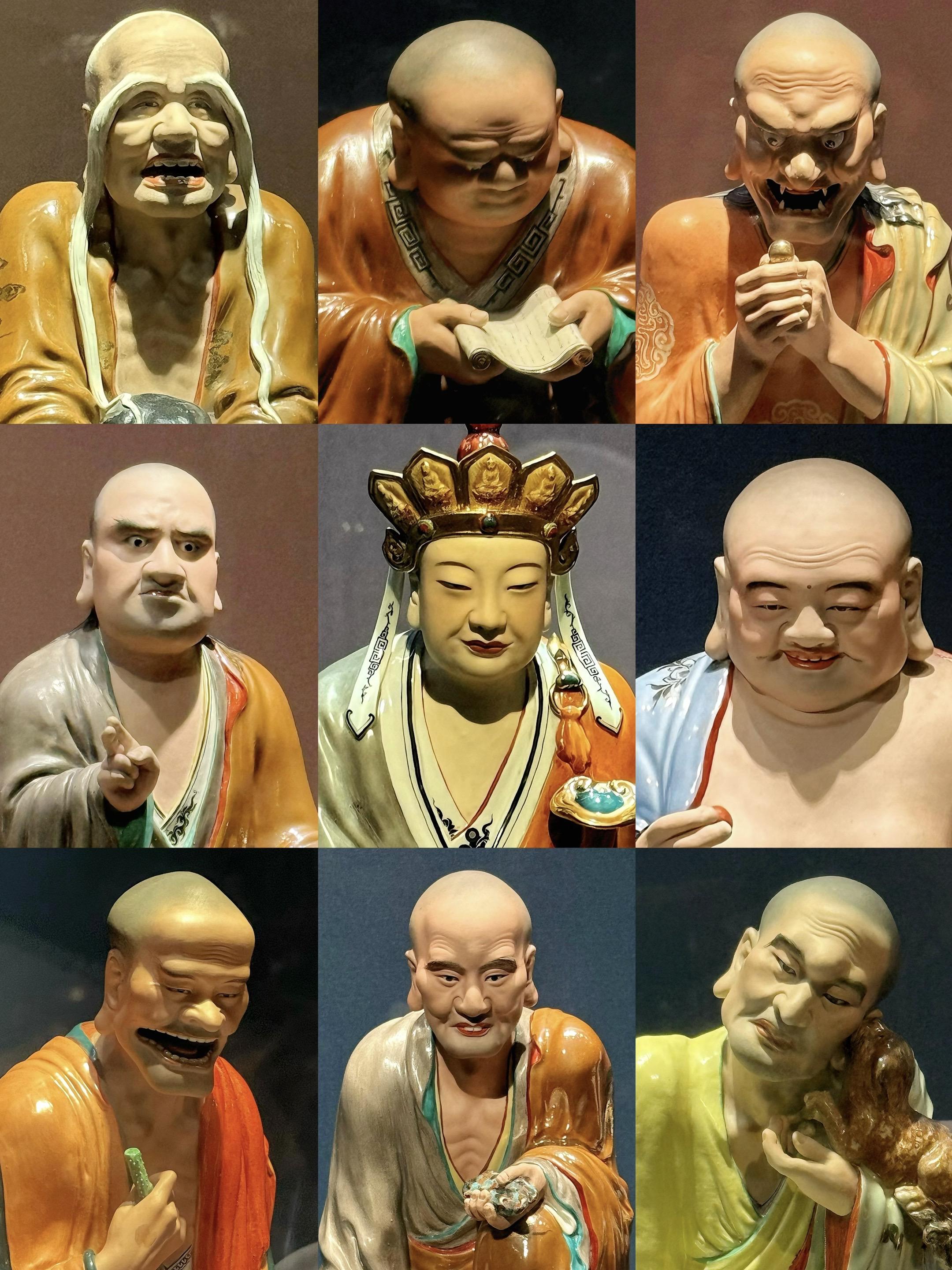 用了那么久表情包终于看到本尊啦。集齐景德镇陶瓷博物馆18罗汉！ 去之前...