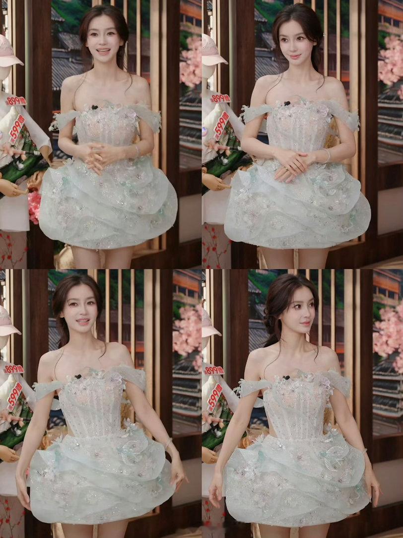 杨颖Angelabab今日份品牌直播身穿 HACCHIC 2026 秋冬定制很美