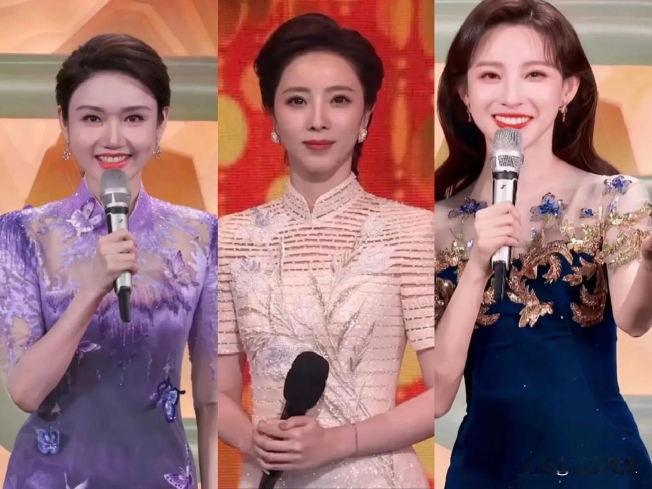央视主持人李思思、龙洋、马凡舒的主持风格各有特色。
李思思端庄大气，
龙洋优雅沉