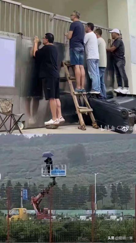 董路要么是动物园铁栅栏外看动物，要么被人当动物看管。

这画面简直像逛动物园！一