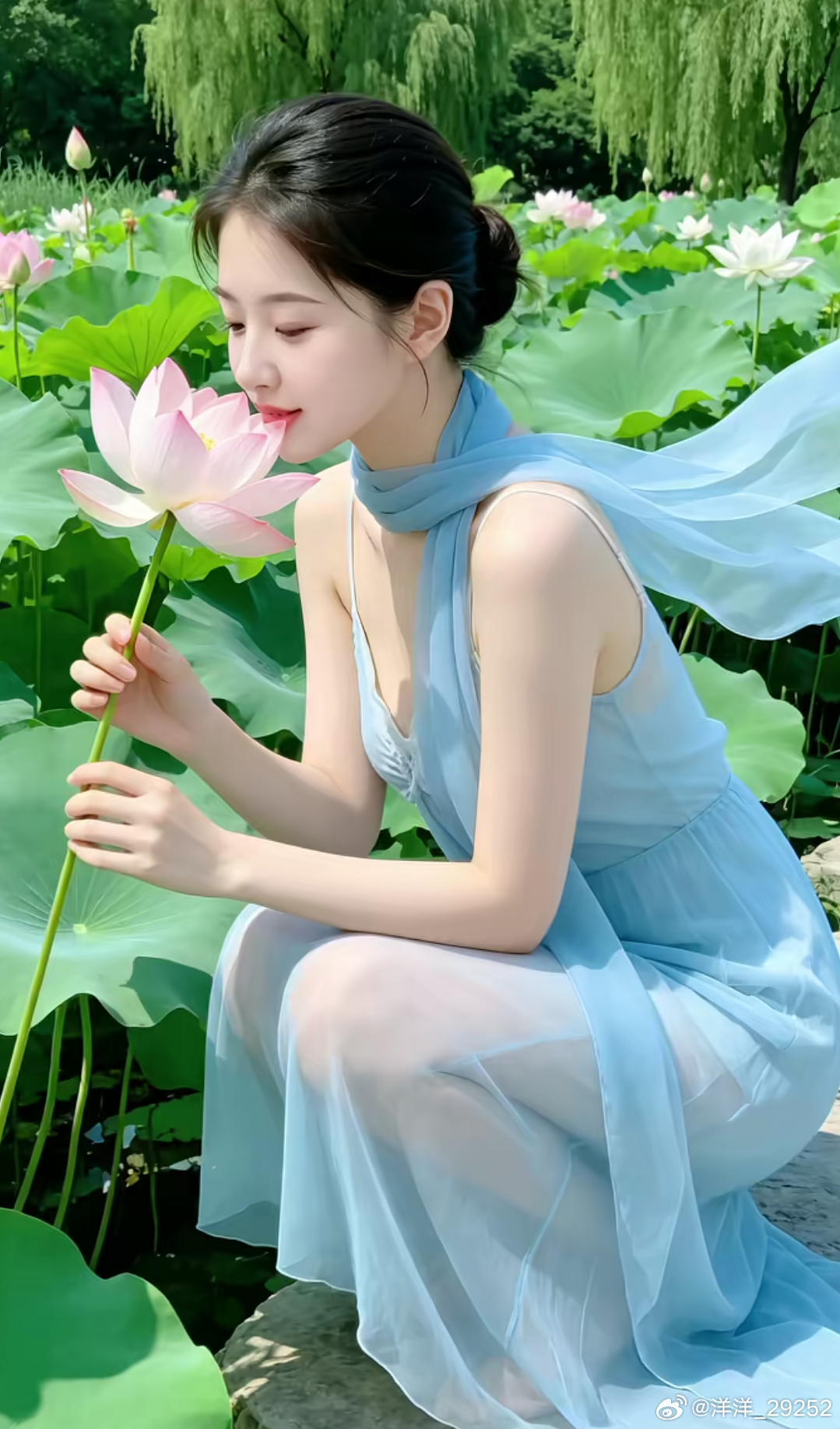 洋洋高锐·荷塘月色～吗◎走近……荷塘再近一点心……都融化了◎月亮姐姐来了就在……