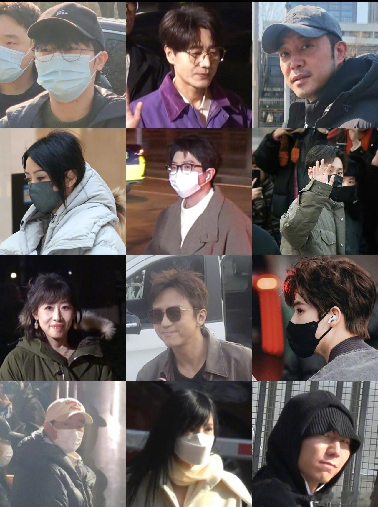 今天参加马年春晚最后一次联排备播录制的明星邓超、周深、李现、白鹿、李昀锐、刘浩存