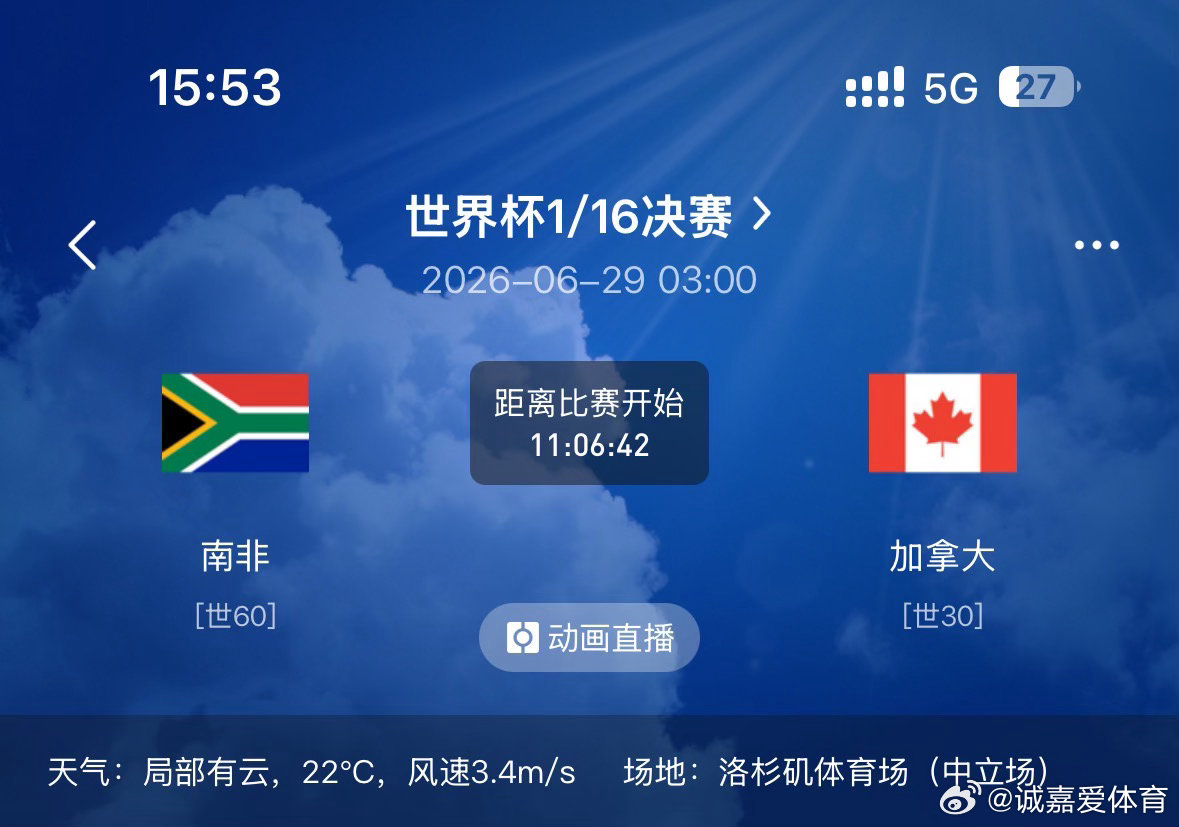 6月29日 比分竞猜活动开始啦！南非vs加拿大请把比分打在评论区里面~~~~活动