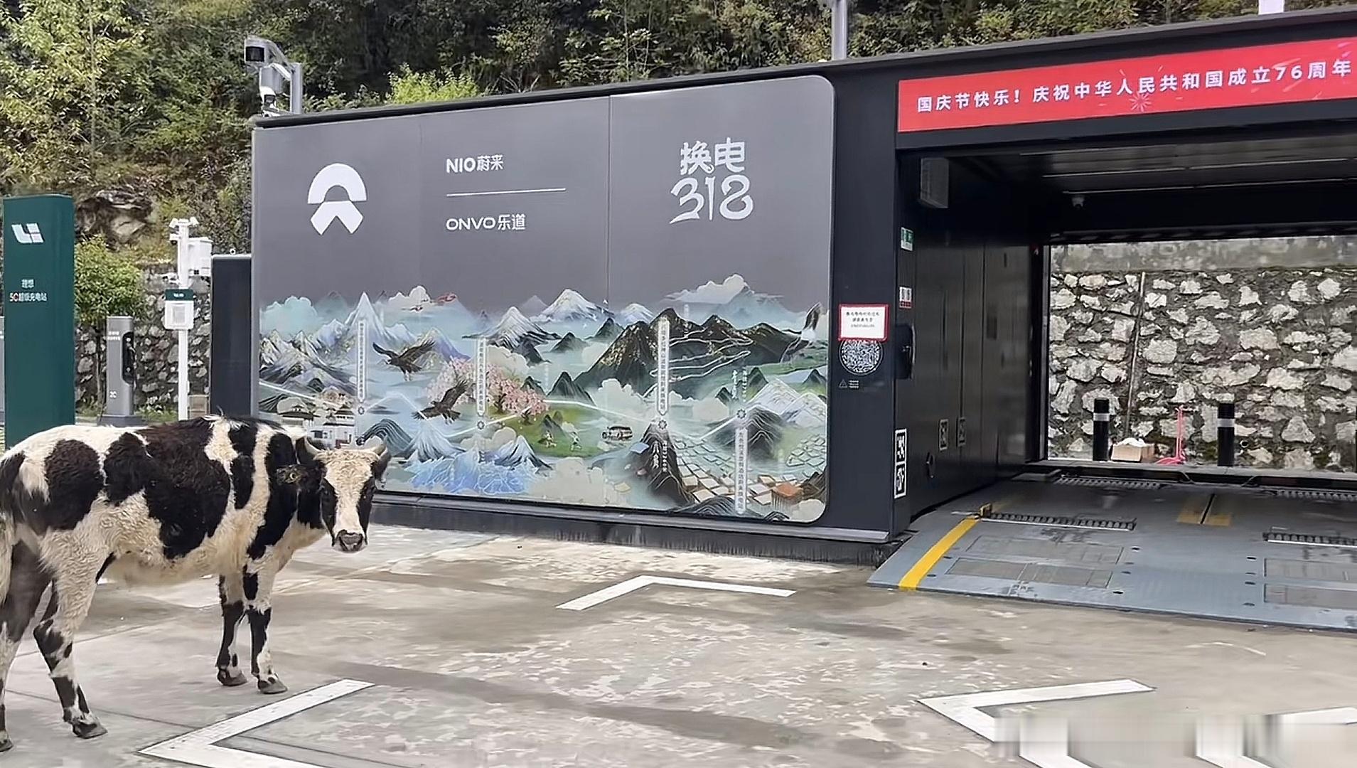 牛牛遇见“换电318”，“牛”转乾坤蔚来汽车[超话] ​​​