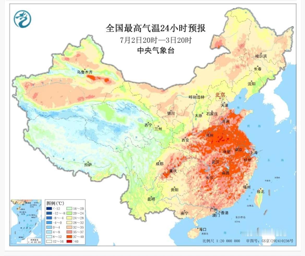 出梅了，气温直热爆表，尤其是江苏、山东等地，太热了。